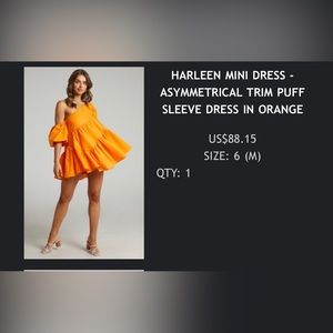 Showpo orange dress